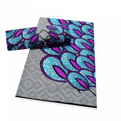 African Wax Printed Fabric Ankara Fabrics For Clothing 100% Cotton Fabric Block Wax V1117